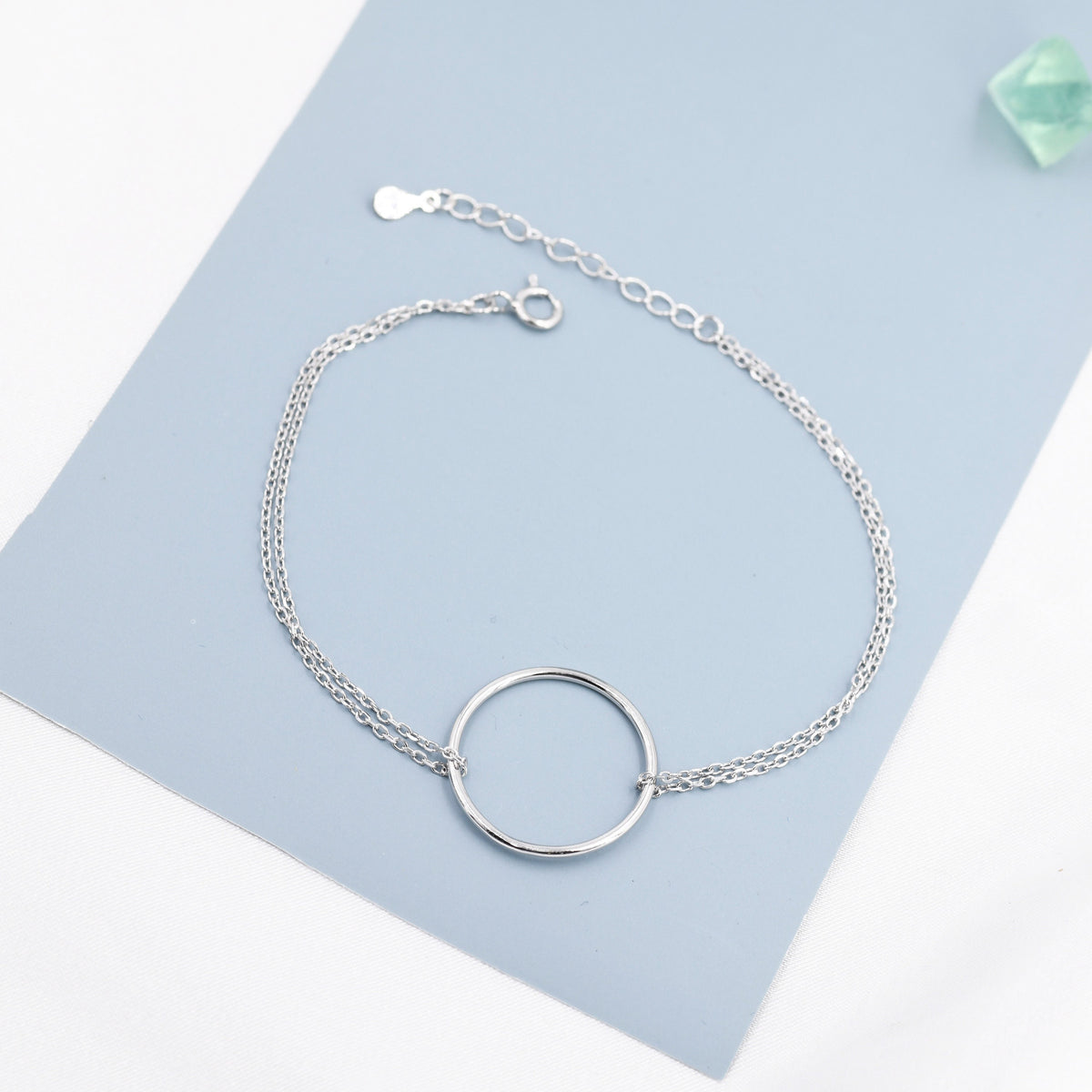 Open Circle Bracelet in Sterling Silver, Silver or Gold or Rose Gold, Geometric Circle Bracelet, Minimalist Jewellery