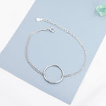 Open Circle Bracelet in Sterling Silver, Silver or Gold or Rose Gold, Geometric Circle Bracelet, Minimalist Jewellery