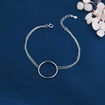 Open Circle Bracelet in Sterling Silver, Silver or Gold or Rose Gold, Geometric Circle Bracelet, Minimalist Jewellery