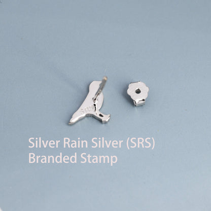 Crow Bird Stud Earrings in Sterling Silver, Silver or Gold, Crow Earrings, Animal Earrings, Nature Inspired