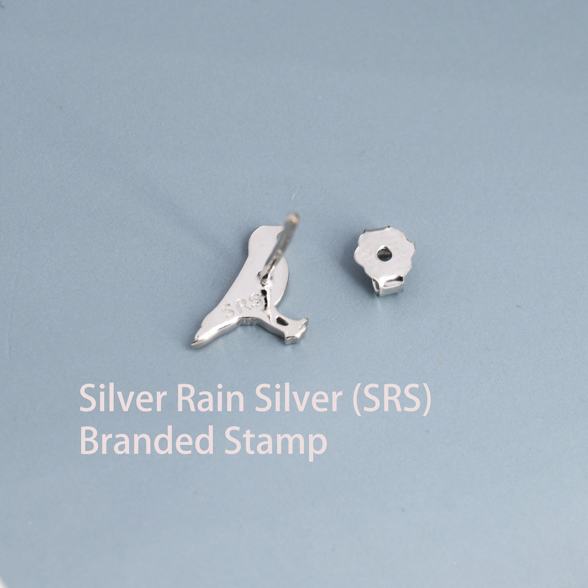 Crow Bird Stud Earrings in Sterling Silver, Silver or Gold, Crow Earrings, Animal Earrings, Nature Inspired