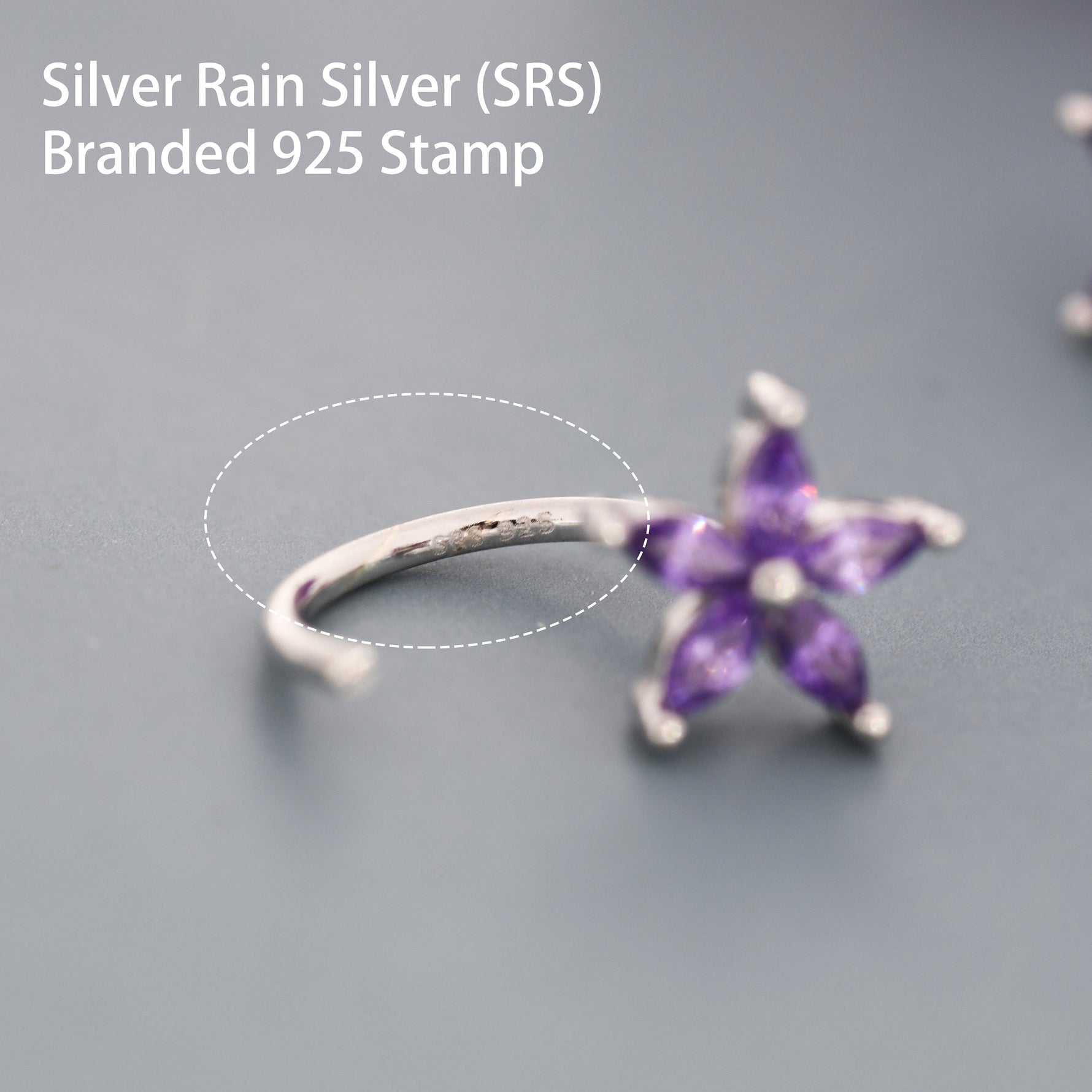 Sterling Silver Ruby Pink CZ Flower Huggie Hoop Earrings, Gold or Silver, Marquise CZ Flower Threader Hoop Earrings, Pull Through C Shape