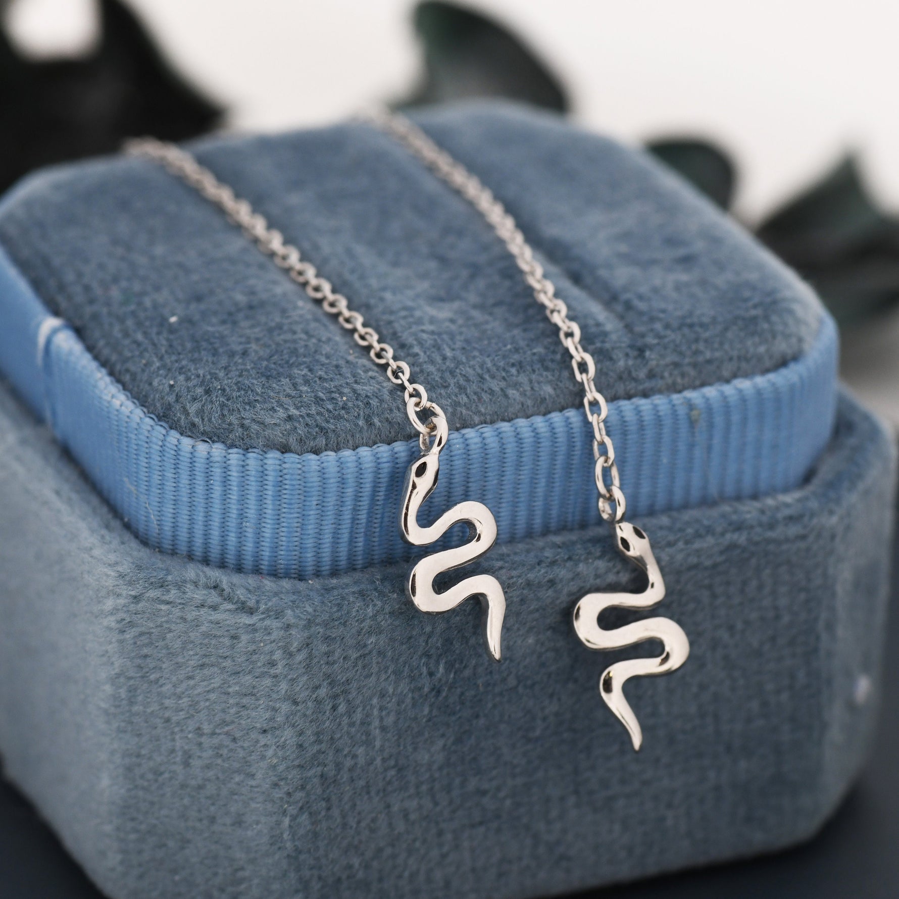 Snake Threader Earrings in Sterling Silver, Silver or Gold, Snake Long Ear Threaders, Single or Double Piercing Threaders, Long Threaders
