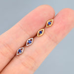 Tiny Evil Eye Stud Earrings in Sterling Silver, Eye Earrings, Stacking Earrings, Silver or Gold Finish
