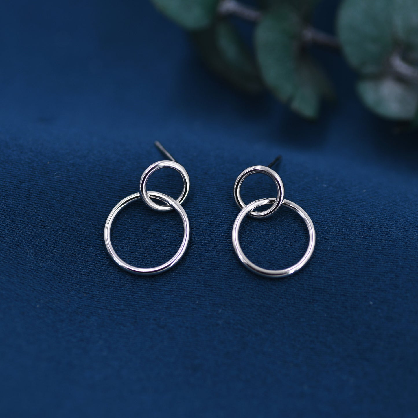 Sterling Silver Minimalist Geometric Circle Hoop Style Earrings, Dainty and Delicate, Geometry Modern Contemporary Design