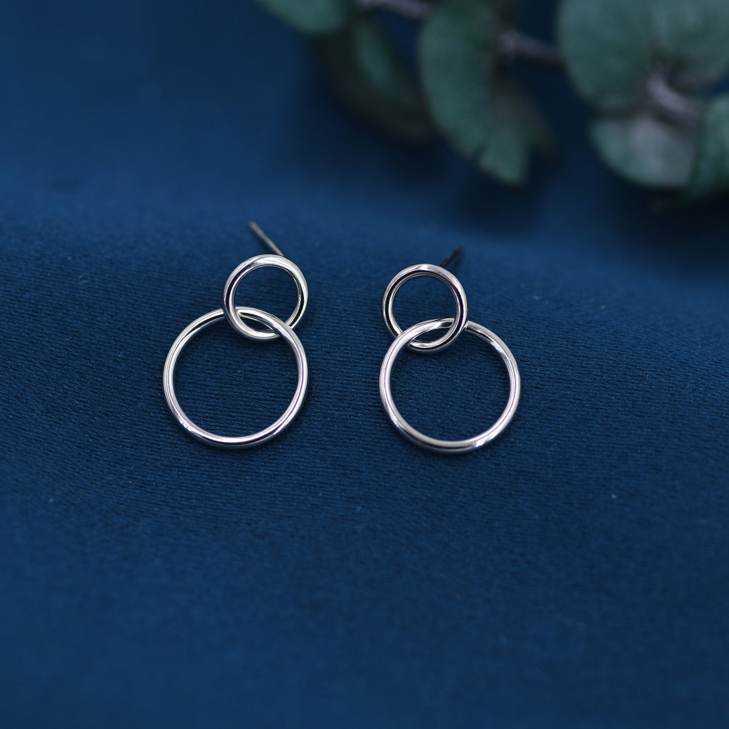 Sterling Silver Minimalist Geometric Circle Hoop Style Earrings, Dainty and Delicate, Geometry Modern Contemporary Design