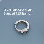 Amethyst Purple Pear Cut CZ Huggie Hoop in Sterling Silver, Silver or Gold, Minimalist Simple Amethyst Purple Hoop Earrings