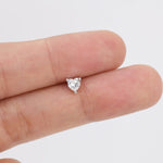 Tiny CZ Heart Stud Earrings in Sterling Silver, Silver or Gold, Diamond CZ Crystal Heart Earrings, Stacking Earrings