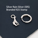Giraffe Huggie Hoop Earrings in Sterling Silver, Silver or Gold, Giraffe Dangle Earrings, Detachable and Interchangeable
