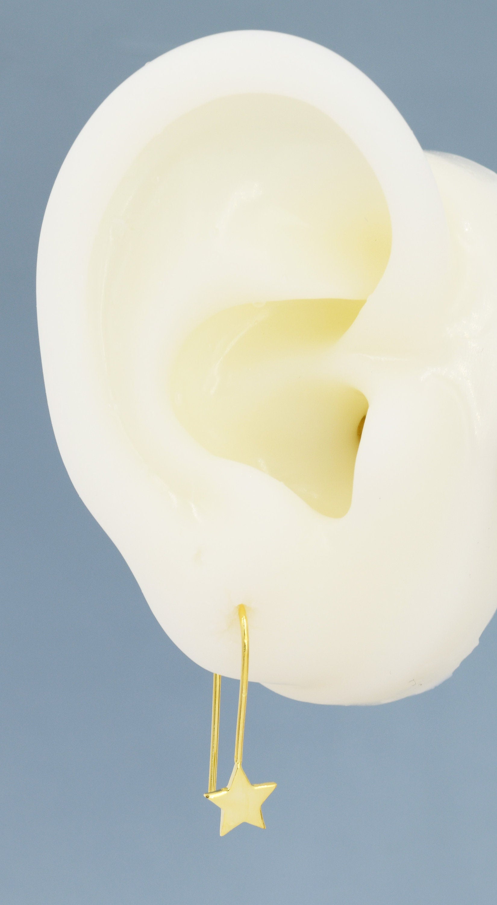 Sterling Silver Star Drop Earrings in Sterling Silver, Silver, Gold or Rose Gold, Star Hook Earrings, Dangle Celestial Earrings