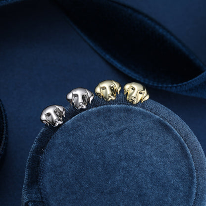 Labrador Dog Stud Earrings in Sterling Silver, Silver or Gold, Silver Labrador Earrings, Silver Dog Earrings
