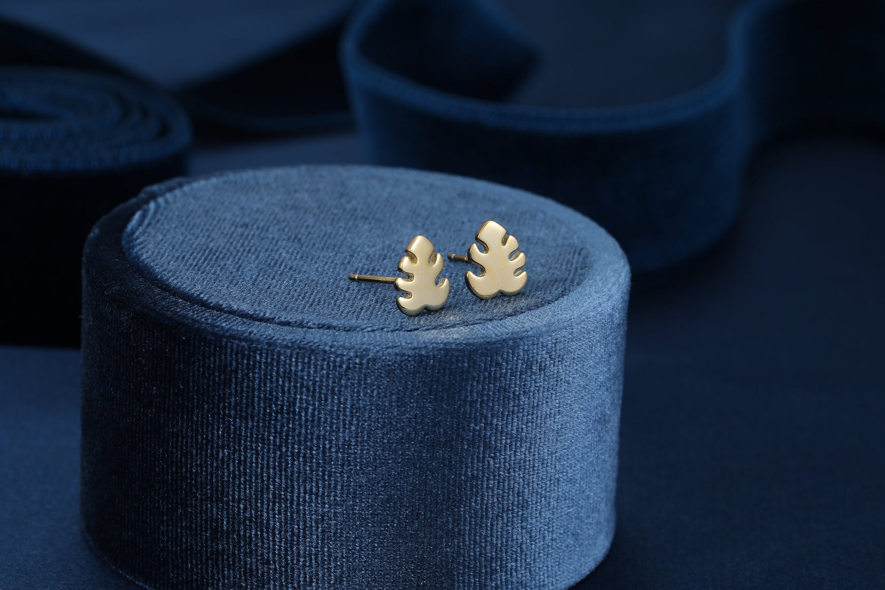 Monstera Earrings in Sterling Silver, Silver, Gold and Rose Gold, Monstera Leaf Stud Earrings, Leaf Earrings, Plant Earrings, Nature