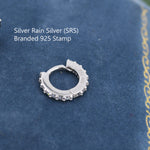 Double Sided CZ Huggie Hoops in Sterling Silver, 6mm, 8mm, 10mm and 12mm Clicker Hoops, Rose Gold or Gold, Simple Sleeper Hoop Earrings