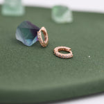 Double Sided CZ Huggie Hoops in Sterling Silver, 6mm, 8mm, 10mm and 12mm Clicker Hoops, Rose Gold or Gold, Simple Sleeper Hoop Earrings