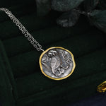 Owl of Athena Coin Pendant Necklace