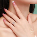 Super Cute Rabbit and Carrot Open Ring in Sterling Silver, Adjustable, Bunny and Carrot Ring, Rabbit Ring