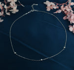 Extra Tiny Starburst Necklace in Sterling Silver, Floating Stars Necklace, Adjustable Length, Extra Small Pendant, 16 inch to 18 inch