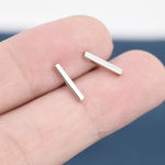 Tiny Bar Screw Back Earrings in Sterling Silver, Silver, Gold or Rose Gold, Piercing Jewellery, Helix Earrings, Cartilage Earrings