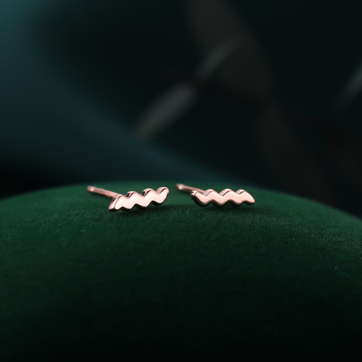 Extra Tiny Zigzag Stud Earrings in Sterling Silver, Silver, Gold or Rose Gold, Zig Zag Earrings, Wave Earrings, Wave Stud Earrings