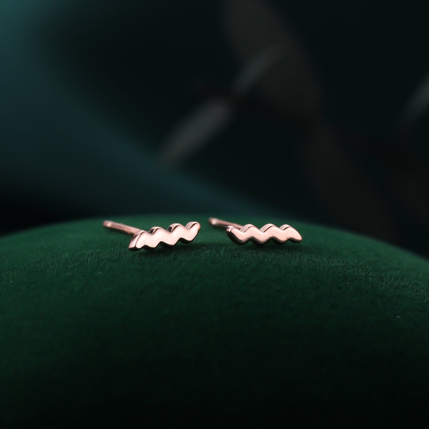 Extra Tiny Zigzag Stud Earrings in Sterling Silver, Silver, Gold or Rose Gold, Zig Zag Earrings, Wave Earrings, Wave Stud Earrings