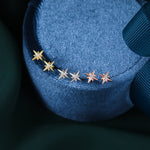 Tiny Starburst Stud Earrings in Sterling Silver, Silver, Gold or Rose Gold, Star Earrings, Sunburst Earrings, Celestial Jewellery