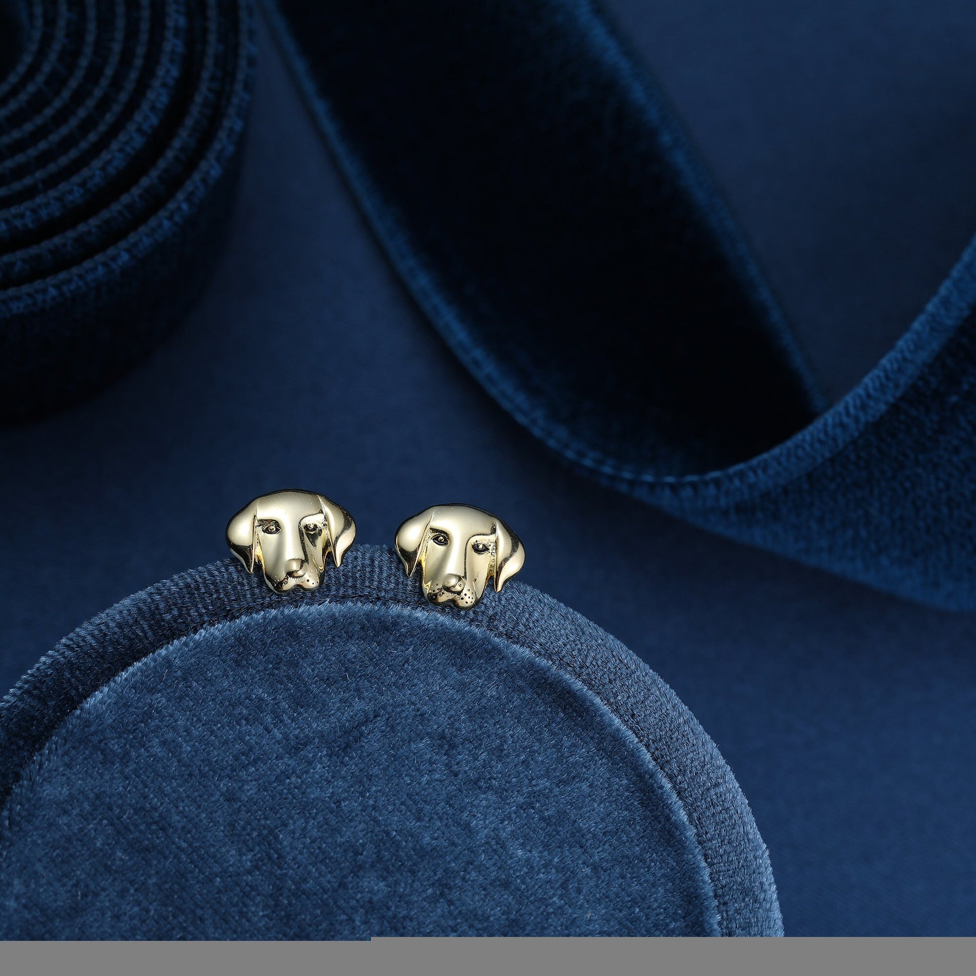 Labrador Dog Stud Earrings in Sterling Silver, Silver or Gold, Silver Labrador Earrings, Silver Dog Earrings