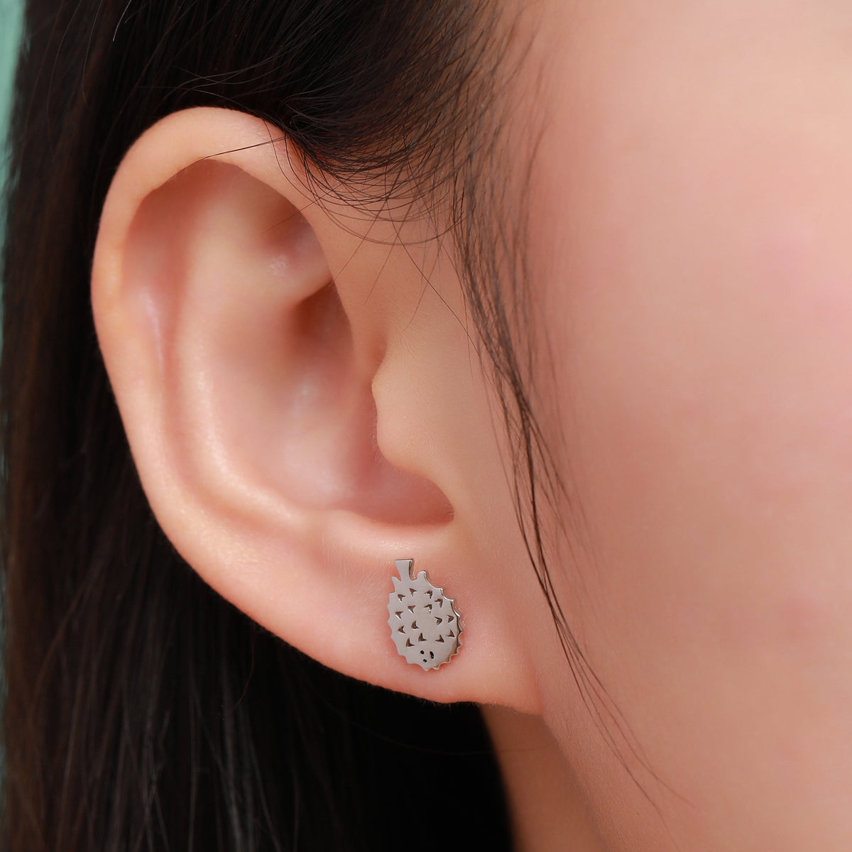 Sterling Silver Puffer Fish Stud Earrings in Sterling Silver, Silver Fish Earrings, Silver Puffer Fish Earrings, Silver or Gold, Blowfish