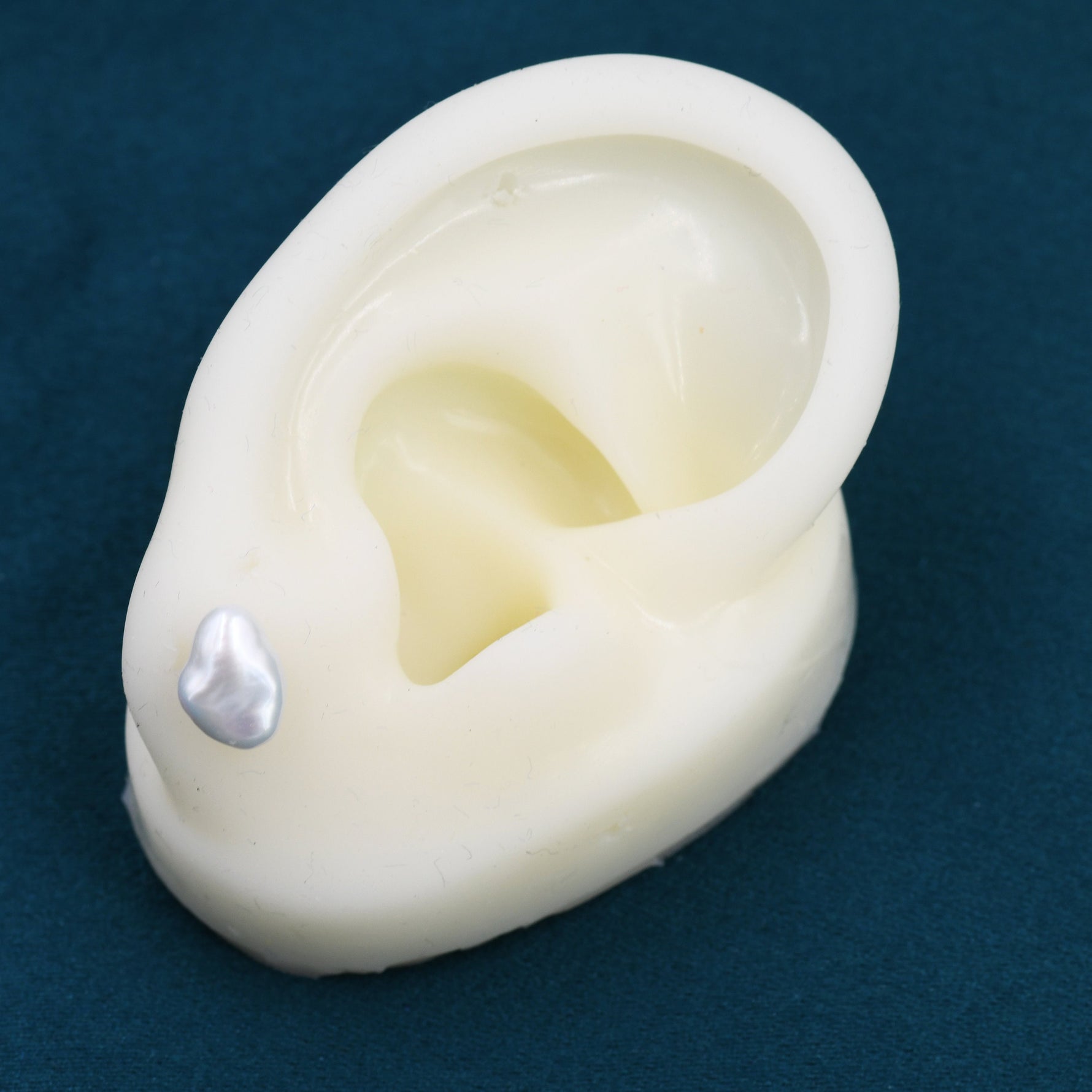 Sterling Silver Genuine Baroque Pearl Stud Earrings, 8mm, Natural Pearl Earrings, Irregular Shape Keshi Pearl Earrings