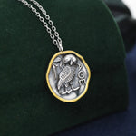 Owl of Athena Coin Pendant Necklace