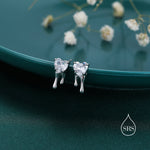 Bleeding Heart Stud Earrings in Sterling Silver, Silver, Gold or Rose Gold, Beating Heart Earrings, Heart Earrings, Gothic and Punk