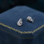 Cute Little Ladybird Stud Earrings in Sterling Silver, Silver or Gold, Nature Inspired Animal Earrings, Ladybug Earrings