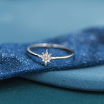 Starburst CZ Gemstone Ring