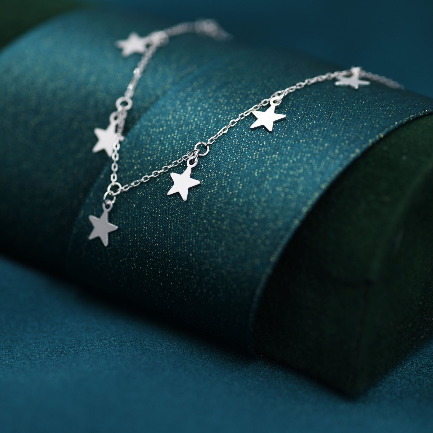 Star Choker Necklace in Sterling Silver, Silver or Gold, Star Collar Necklace, Short Necklace