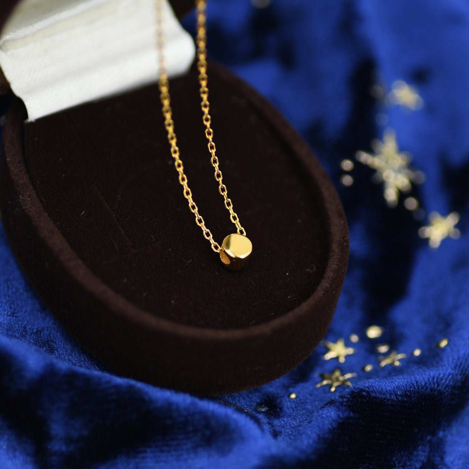 Tiny Dot Geometric Chain Necklace