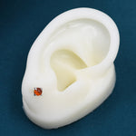 Sterling Silver Red Carnelian Stud Earrings, 4mm Genuine Red Carnelian Stone, Four Prong Set, Semi-precious Jewellery