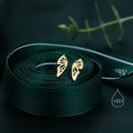 Half Butterfly Stud Earrings in Sterling Silver, Silver or Gold, Butterfly Wing Earrings, Fun and Quirky Jewellery