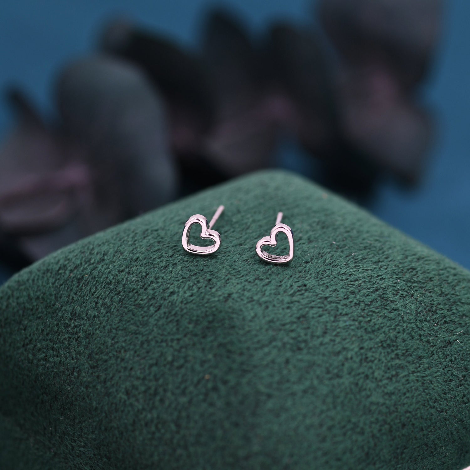 Sterling Silver Little Open Heart Stud Earrings, Cute, Fun, Minimalist, Simple and Elegant Jewellery