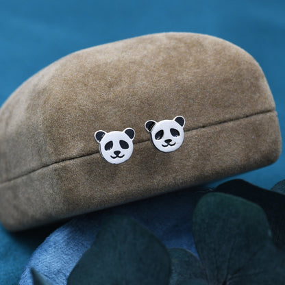 Sterling Silver Panda Bear Stud Earrings, Cute and Quirky Jewellery, Nature, Animal Earrings