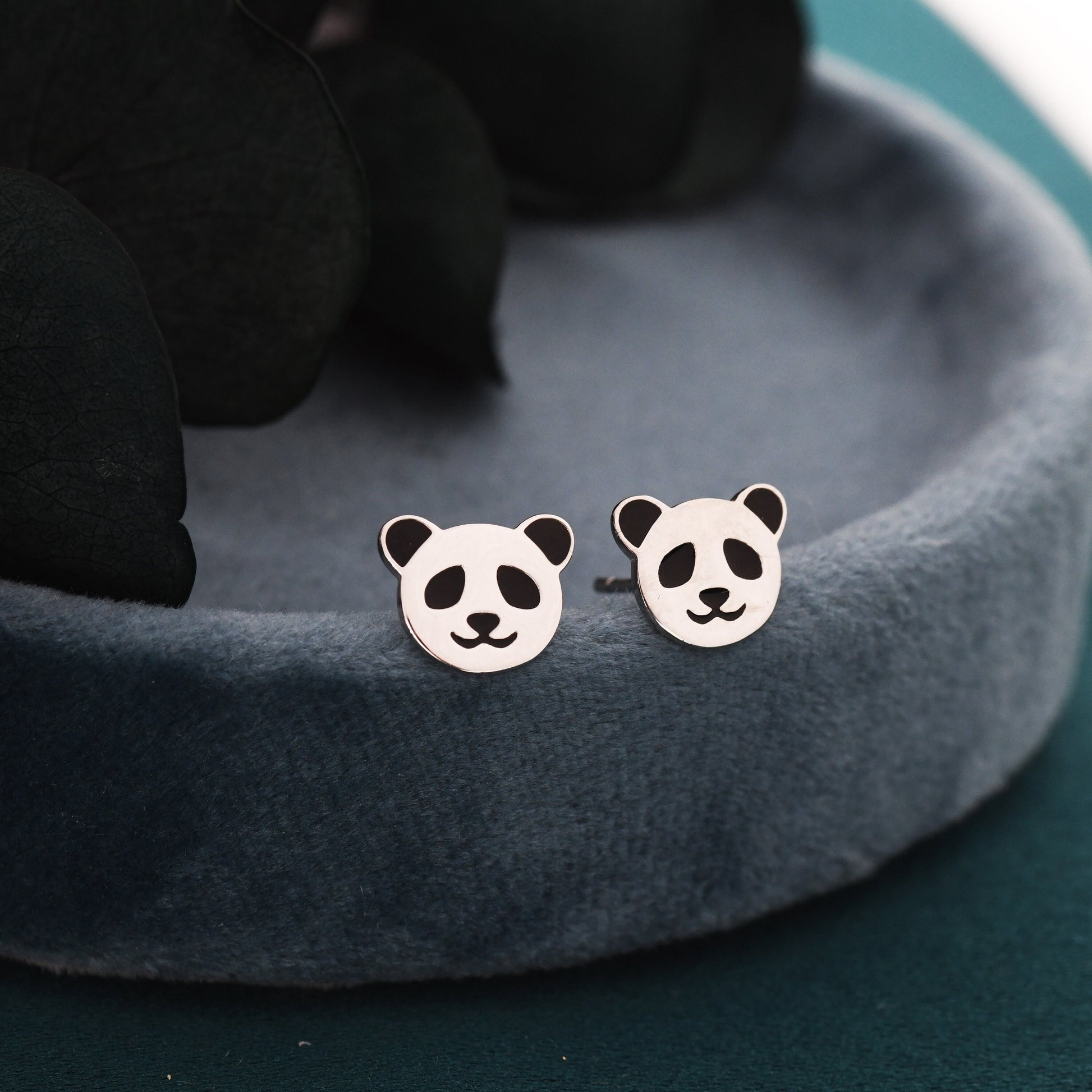 Sterling Silver Panda Bear Stud Earrings, Cute and Quirky Jewellery, Nature, Animal Earrings