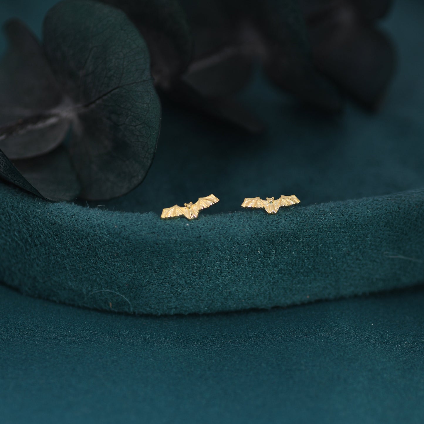 Extra Tiny Bat Stud Earrings in Sterling Silver, Silver or Gold, Stacking Earrings, Animal Earrings