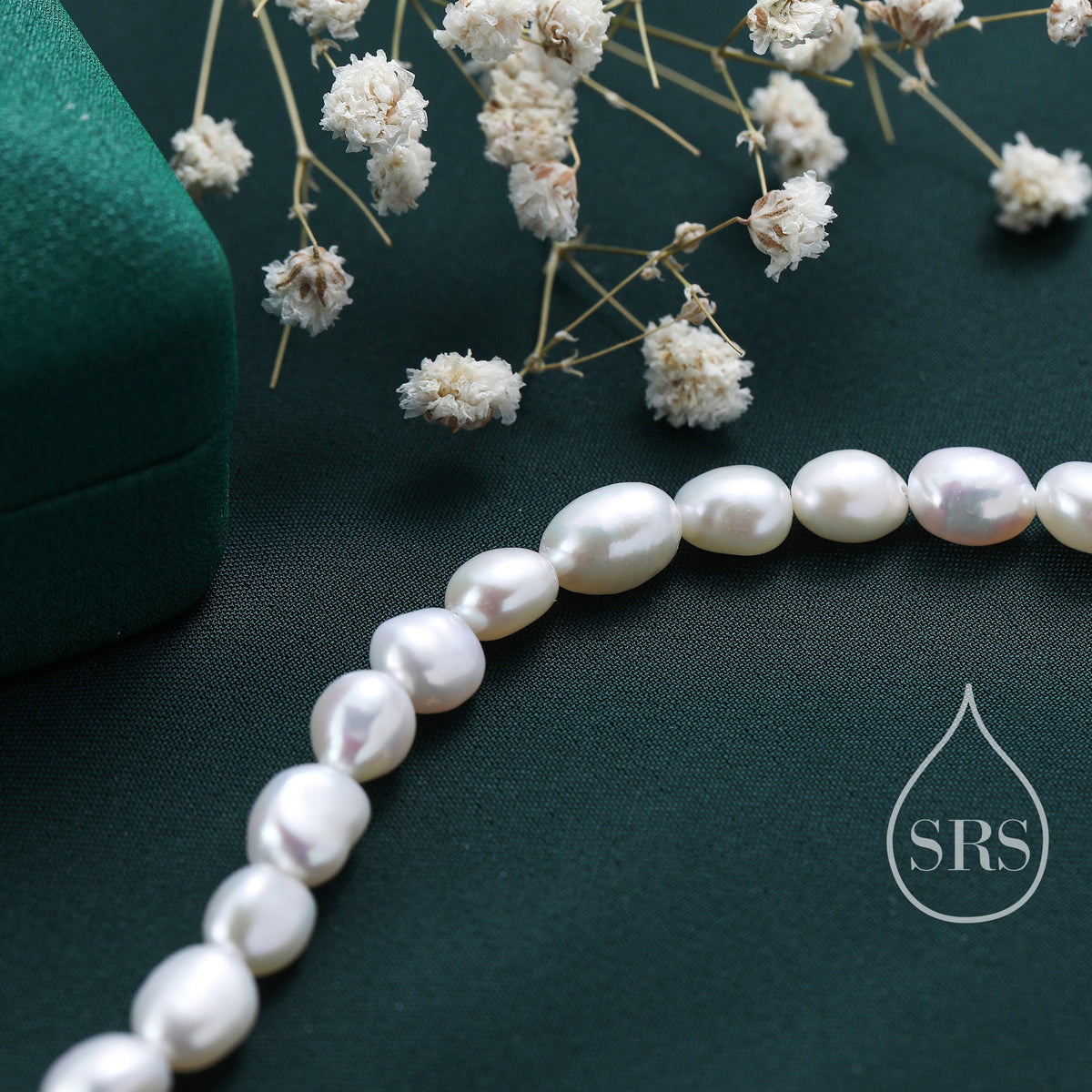 Sterling Silver Baroque Pearl Bracelet, Silver or Gold, Genuine Fresh Water Pearls, Natural Pearl Bracelet