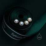 Opal CZ Halo Stud Earrings in Sterling Silver, Silver or Gold, Lab Opal and CZ Earrings, Opal Earrings