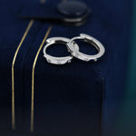 Tiny Starburst Huggie Hoops, 8mm CZ Embellished Star Hoop Earrings, Snug Hoop Earrings, CZ Hoop Earrings