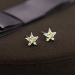 Opal Star Stud Earrings in Sterling Silver, Silver, Gold or Rose Gold, Star Opal Earrings, Stacking Earrings