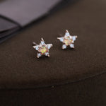Opal Star Stud Earrings in Sterling Silver, Silver, Gold or Rose Gold, Star Opal Earrings, Stacking Earrings