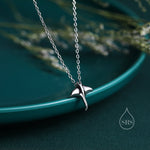 Manta Ray Pendant Necklace in Sterling Silver, Ray Fish Necklace, Stingray Necklace