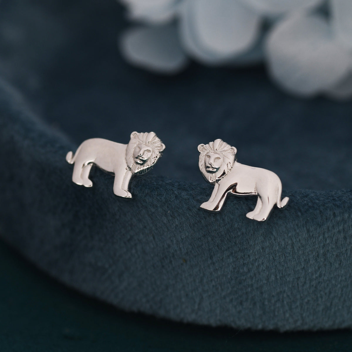 Tiny Lion Stud Earrings