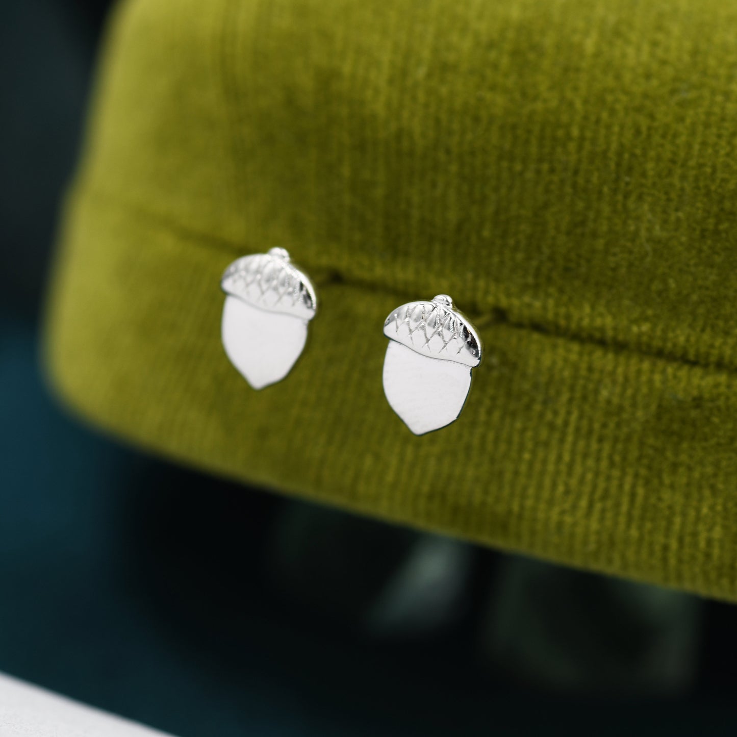 Acorn Stud Earrings in Sterling Silver, Silver or Gold, Acorn Nut Earrings