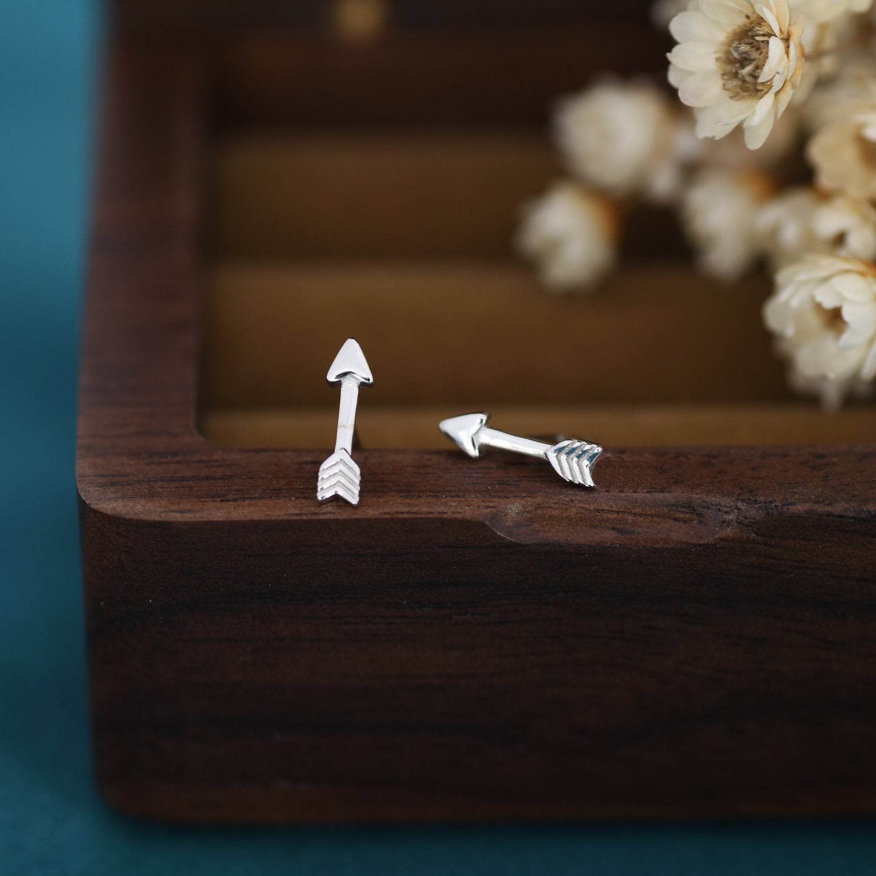 Sterling Silver Tiny Little Arrow Stud Earrings, Silver or Gold, Dainty, Cute, Quirky and Fun Jewellery