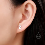 Extra Tiny Chess Piece Stud Earrings in Sterling Silver, Silver, Gold or Rose Gold, Chess Earrings, Chess Piece Earrings